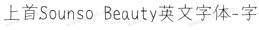 上首Sounso Beauty英文字体字体转换